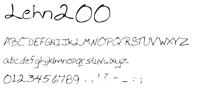 LEHN200 font