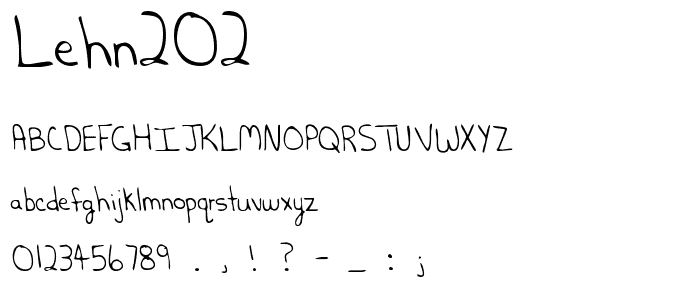 LEHN202 font