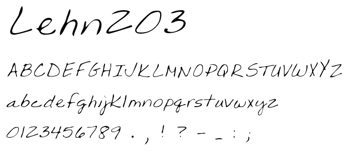 LEHN203 font