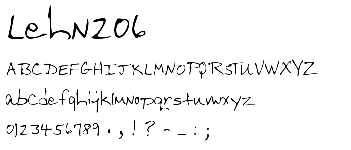 LEHN206 font