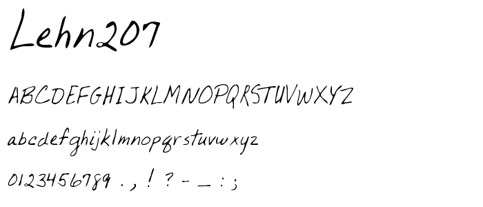 LEHN207 font