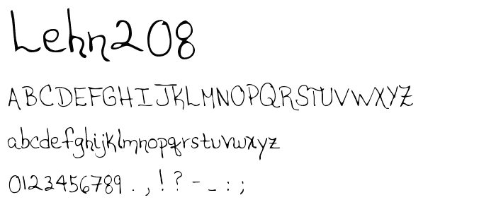 LEHN208 font