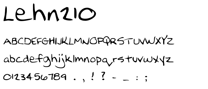 LEHN210 font