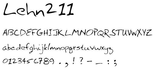 LEHN211 font