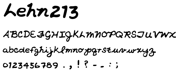 LEHN213 font