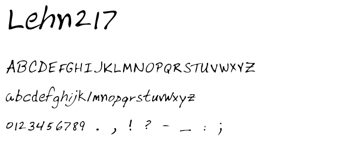 LEHN217 font