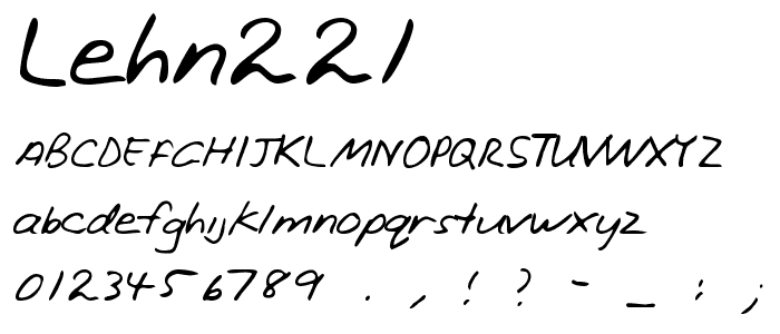 LEHN221 font