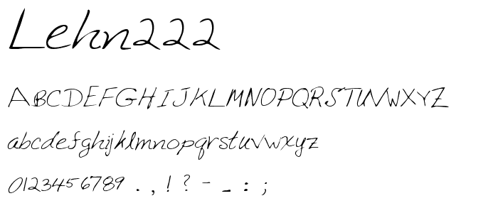 LEHN222 font