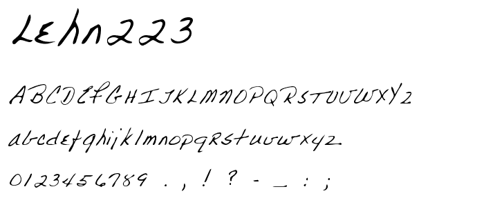 LEHN223 font