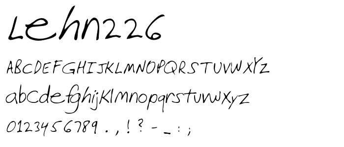 LEHN226 font