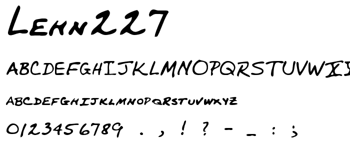 LEHN227 font