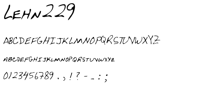 LEHN229 font