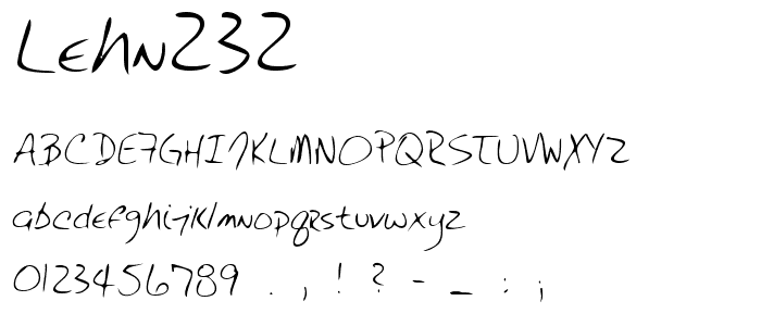 LEHN232 font