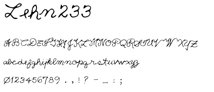 LEHN233 font