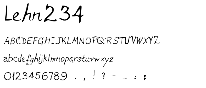 LEHN234 font