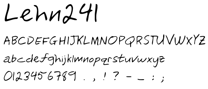 LEHN241 font