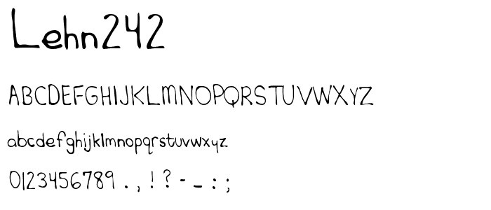 LEHN242 font