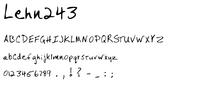 LEHN243 font