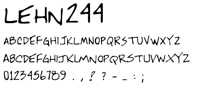 LEHN244 font