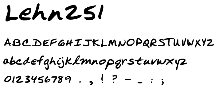 LEHN251 font