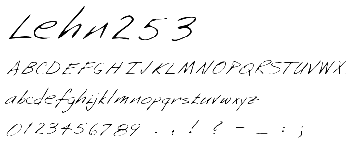 LEHN253 font