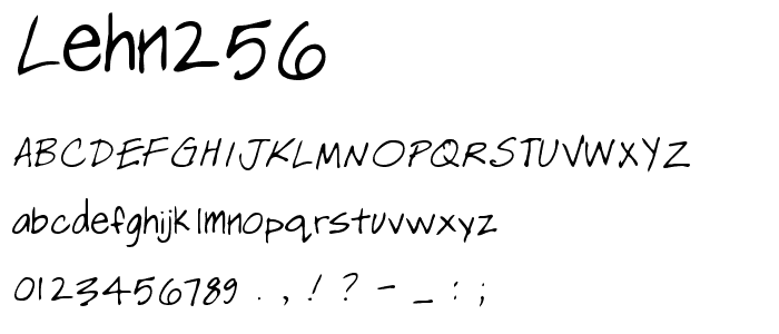 LEHN256 font