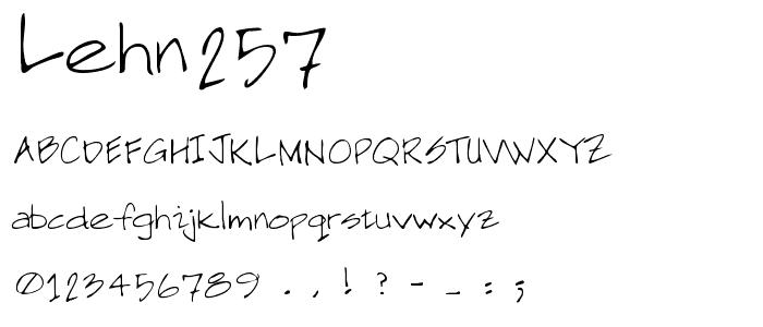 LEHN257 font