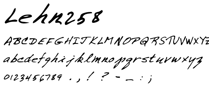 LEHN258 font