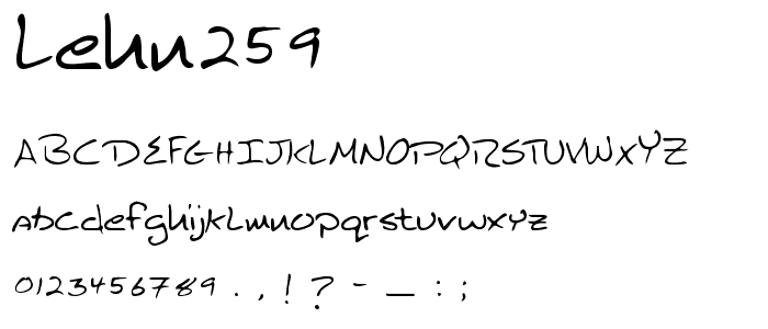 LEHN259 font