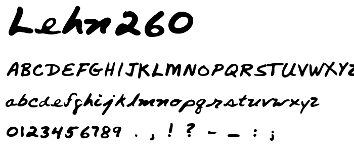 LEHN260 font