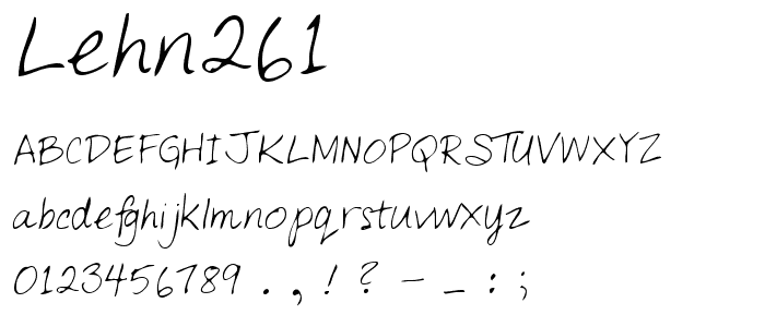 LEHN261 font