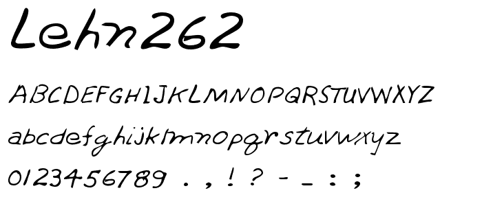 LEHN262 font