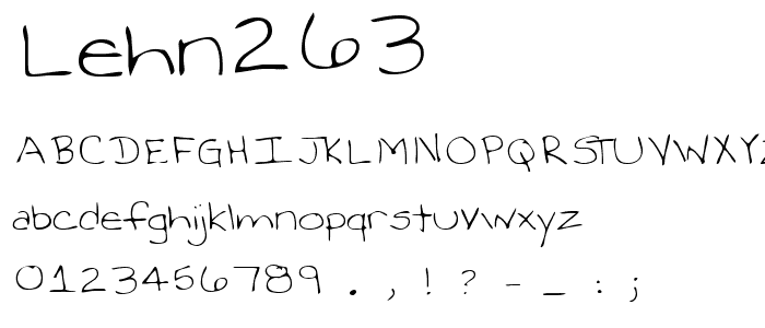 LEHN263 font