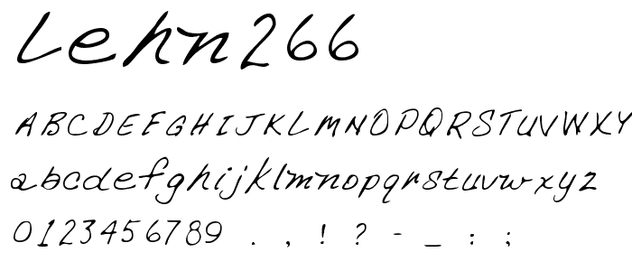 LEHN266 font