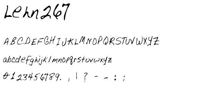 LEHN267 font