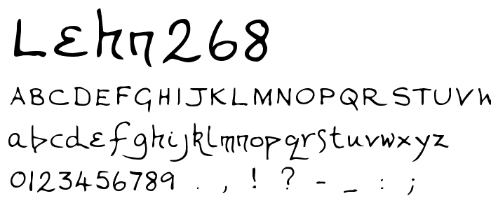 LEHN268 font