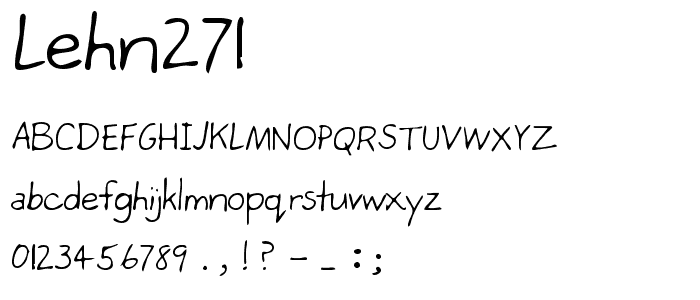 LEHN271 font