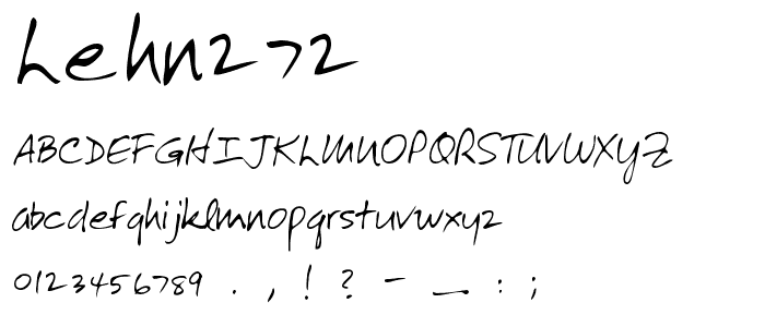 LEHN272 font