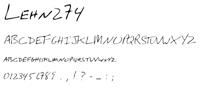 LEHN274 font