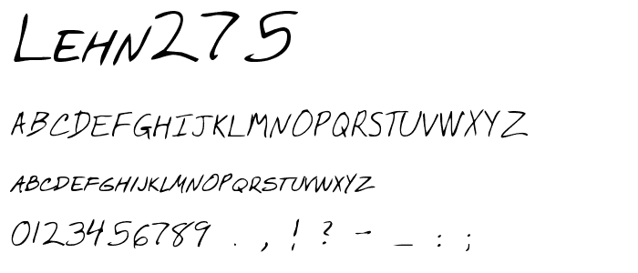 LEHN275 font