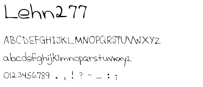 LEHN277 font