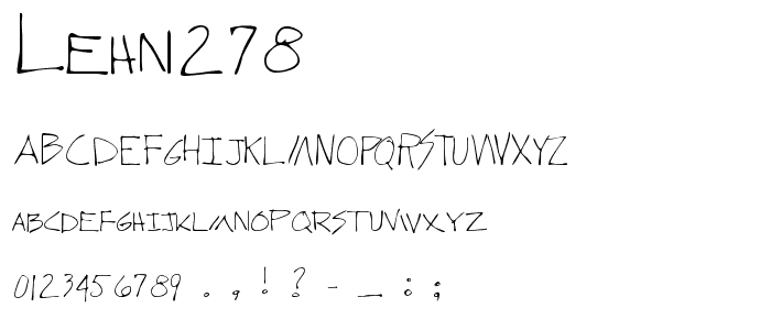 LEHN278 font