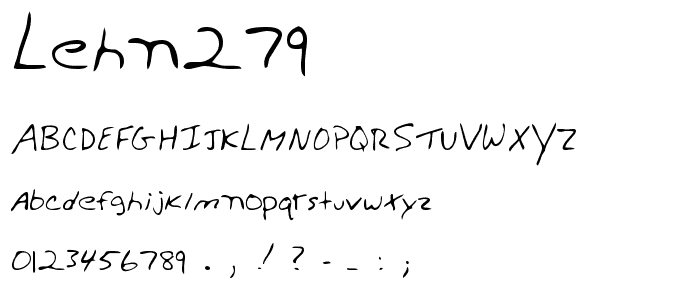 LEHN279 font