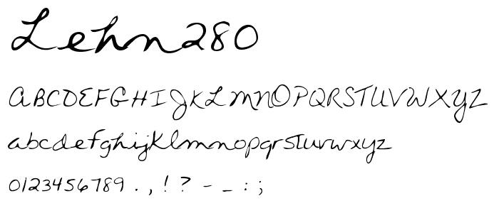 LEHN280 font