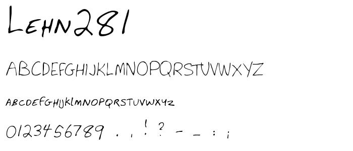 LEHN281 font