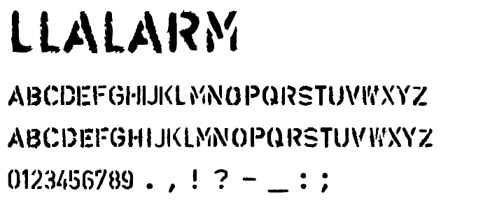 LLAlarm font