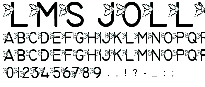 LMS Jolly Hollyday font