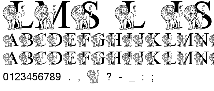 LMS L Is For Lion font