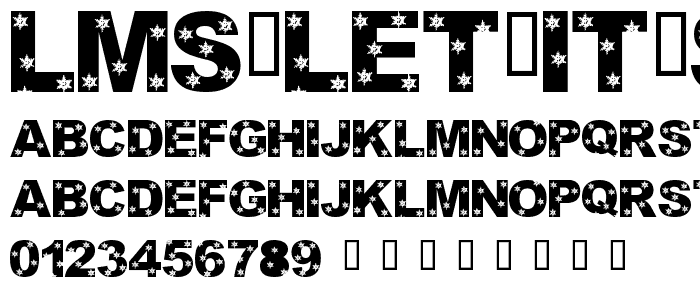 LMS Let It Snow font