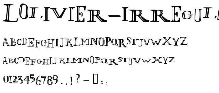 LOlivier Irregular font
